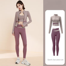 Load image into Gallery viewer, Color Cut-off Sport Suit
