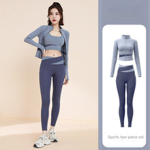 Load image into Gallery viewer, Color Cut-off Sport Suit
